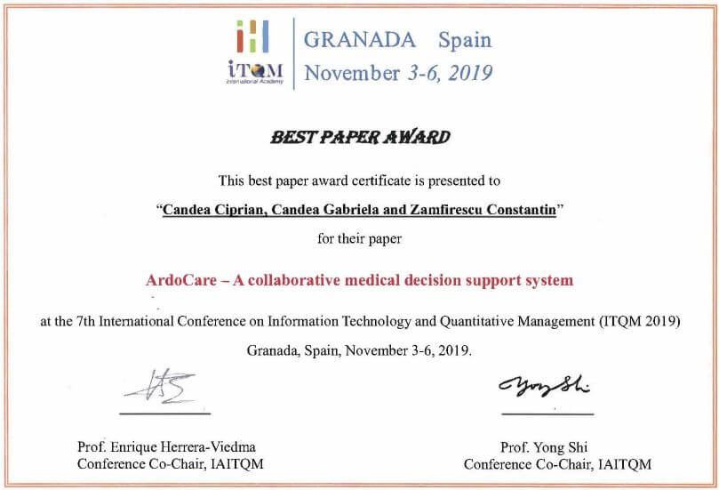 ArdoCare_Best Paper Award 2019